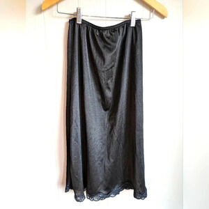 Mel-lin Half‎ Slip Vintage Skirt in Black size Small Coquette Cottagecore Office